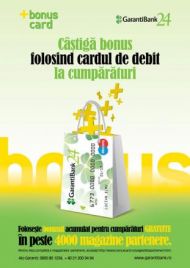 GE Garanti Bank ofera bonus la cumparaturile efectuate cu cardul de debit