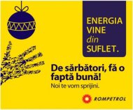 Zece fapte bune vor prinde viata de sarbatori cu sprijinul Rompetrol 
