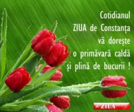 Cotidianul ZIUA de Constanţa vă doreşte o primăvară caldă şi plină de bucurii !