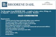 The Norwegian Group BRODRENE DAHL - a supplier of pipes, valves, fittings, etc. to shipyards - seeks for its business in Constanta - Romania 