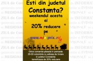 20% reducere pentru judetul Constanta! 