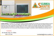 CLINICA SANTE - Servicii medicale excepţionale la cele mai mici preţuri
