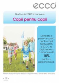 Copiii donează pentru copii, cu ajutorul ECCO