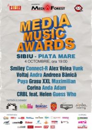 Smiley, Alex Velea şi Andreea Bănică vor cânta printre lasere la Media Music Awards
