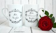 Canite vintage indragostite Mr Right & Mrs Always Right