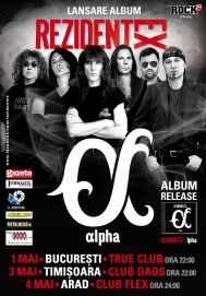 Rezident Ex lansează albumul Alpha la București (1 mai, True Club, ora 22.00), Timișoara (3 mai, Club Daos, ora 22.00) și Arad (4 mai, Club Flex, ora 24.00) 