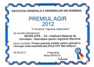 Festivitatea de decernare a Premiilor AGIR pentru anul 2012