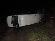 Fotoreportaj Accident spectaculos la intrare în Lazu 