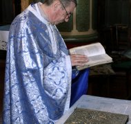 Priest Stelica Satrapeli, one of the actors in the movie \