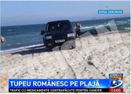 Pe litoral Un tânăr a intrat cu maşina pe plajă 