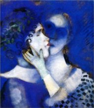Pictura zilei „Blue Lovers” (1914) de Marc Chagall