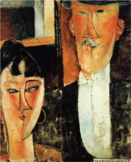 Pictura zilei „Bride and Groom” (1915) de Amedeo Modigliani