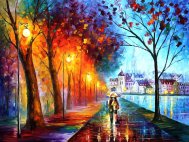Pictura zilei „City by the lake” de Leonid Afremov 