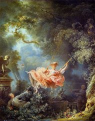 Pictura zilei „Leagănul” de Jean-Honoré Fragonard
