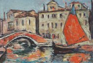 Pictura zilei „Vedere în portul Chioggia” de Gheorghe Petraşcu