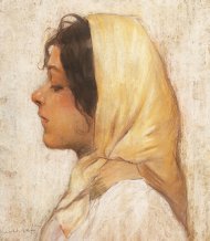 Pictura zilei „Ţărăncuţă cu broboadă galbenă” de Ştefan Luchian