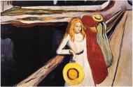 Pictura zilei „Fete pe pod” de Edvard Munch