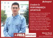 #citeşte! Credem în PERFORMANŢA SPORTIVĂ 