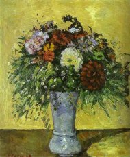 Pictura zilei „Buchet în vază albastră” de Paul Cézanne 