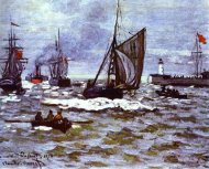 Pictura zilei „Intrarea în portul Honfleur” de Claude Monet
