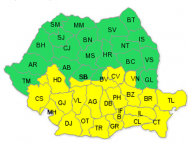 Codul galben de ninsori şi viscol din Constanţa intră astăzi în vigoare 