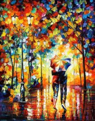 Pictura zilei „Sub o singură umbrelă” de Leonid Afremov