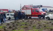 Un copil, un bătrân şi o femeie, răniţi Accident rutier cu patru maşini, la ieşirea din Lumina