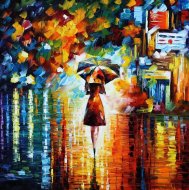 Pictura zilei „Prinţesa ploii” de Leonid Afremov