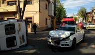 Fotoreportaj Microbuz răsturnat în Constanța de un șofer băut. Șase victime duse la spital