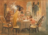 Pictura zilei „Pregătiri pentru o seară în familie” de Ignat Bednarik