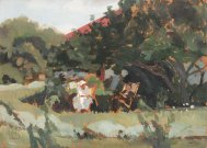 Pictura zilei „Odihnă în grădină” de Rodica Maniu Mützner