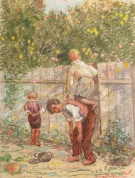 Pictura zilei „La furat de mere” de Octav Băncilă