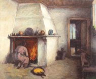 Pictura zilei „Vatră ţărănească” de Camil Ressu