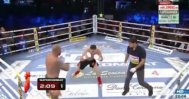 Mangaliotul Dumitru Ţopai l-a făcut knock-out pe Alexandru Negrea, la Gala Superkombat de la Mamaia (video)