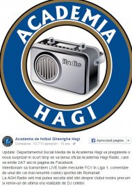 Academia Hagi îşi face post de radio
