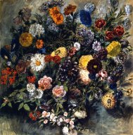 Pictura zilei „Buchet de flori” de Eugène Delacroix 