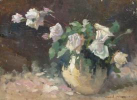Pictura zilei „Ulcică cu trandafiri” de Aurel Băeșu