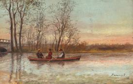 Pictura zilei „Plimbare pe lac” de Ludovic Basarab