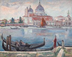 Pictura zilei „Vedere spre Santa Maria della Salute” de Nicolae Dărăscu