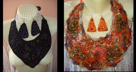 Handmade by Carmen Petrişor Coliere din lână!