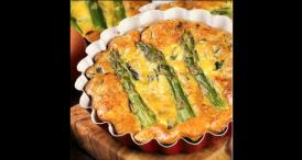 ecuisine.ro Frittata cu sparanghel, bacon si branza de capra 