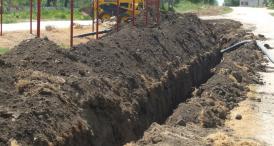 Vremea rea a oprit, temporar, alimentarea cu apă la Sibioara Parcul central din Lumina, gata la primăvară