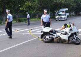 Un alt motociclist a fost lovit astăzi de o maşină, pe bulevardul Alexandru Lăpuşneanu 