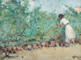 Pictura zilei „Terasă cu flori” de Eustaţiu Stoenescu