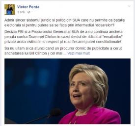 Mesaj cu subînțeles pe Facebook - ”Ce țară fericită SUA!”