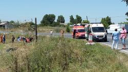 UPDATE. Două persoane au fost rănite într-un accident produs la ieșire din localitatea Hârșova spre Constanța (galerie foto)