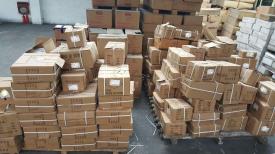 Captură mare de articole de încălțăminte pentru sport susceptibile a fi contrafăcute