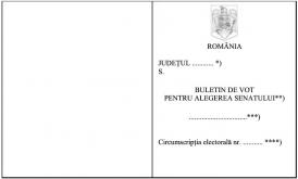 Modelul buletinelor de vot și ștampilelor pentru alegerile parlamentare (document)