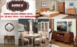 MOBILA  SIMEX BLACK FRIDAY 15% REDUCERE - IN PERIOADA 19 – 28 NOIEMBRIE 2016