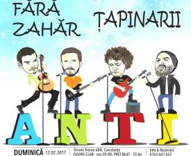 Concert Constanţa. Anti-Valentine’s Day cu Țapinarii şi Fără Zahăr